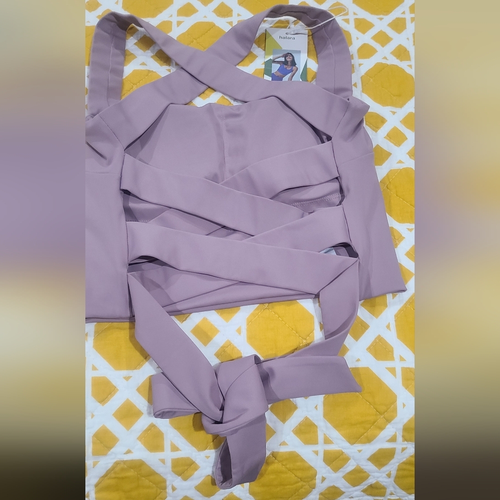 halara Lavender Criss Cross Top-NEW - Picture 2 of 6